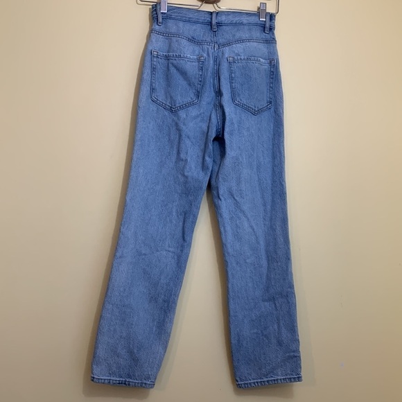 PacSun High Waisted Straight Ripped Distressed Button-fly Cotton Denim Jeans 23 - Picture 16 of 17